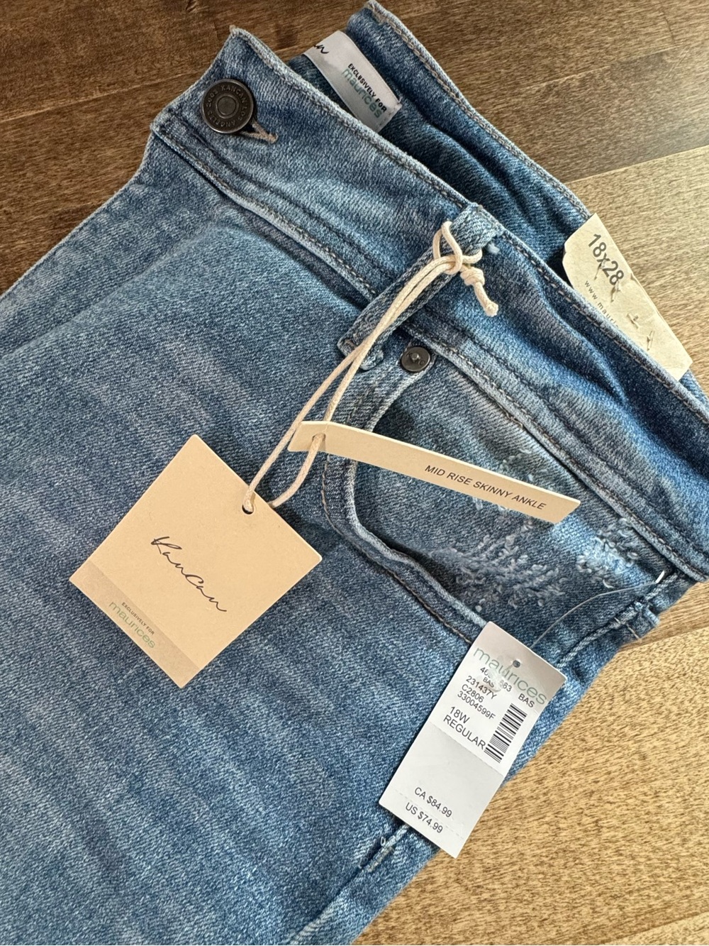 KanCan Light Blue Mid-Rise Slim Skinny Ankle Jean